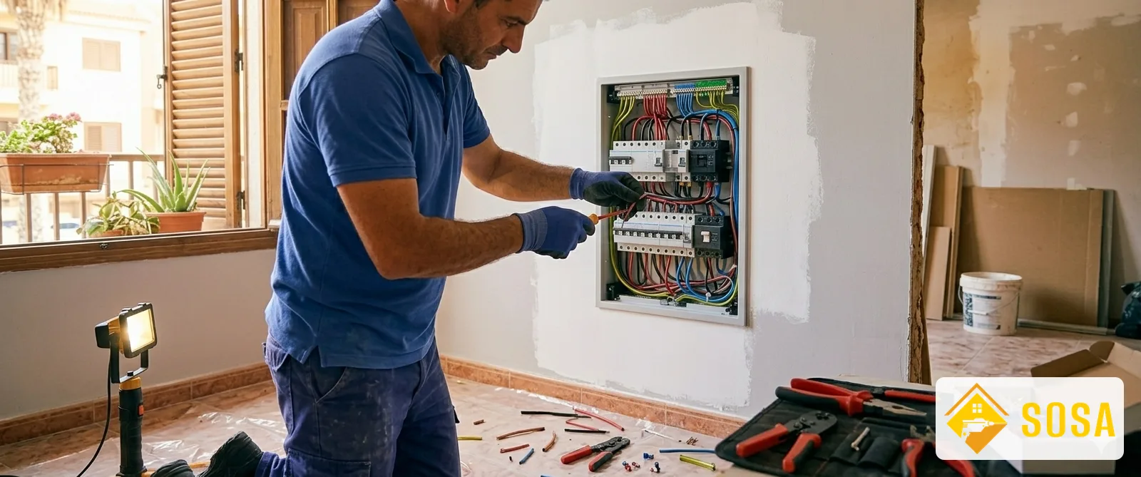 Renovación de instalación eléctrica en reforma de piso en Gran Canaria