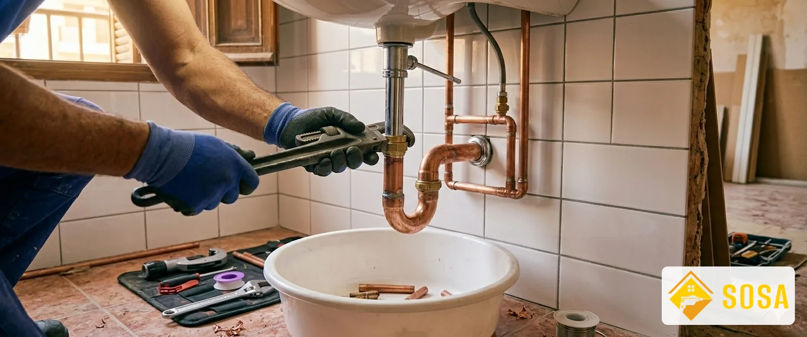 Instalación de fontanería nueva durante reforma de vivienda en Gran Canaria