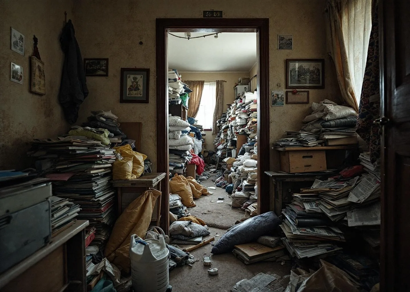 Equipo profesional con protección realizando limpieza por síndrome de Diógenes en vivienda de Firgas