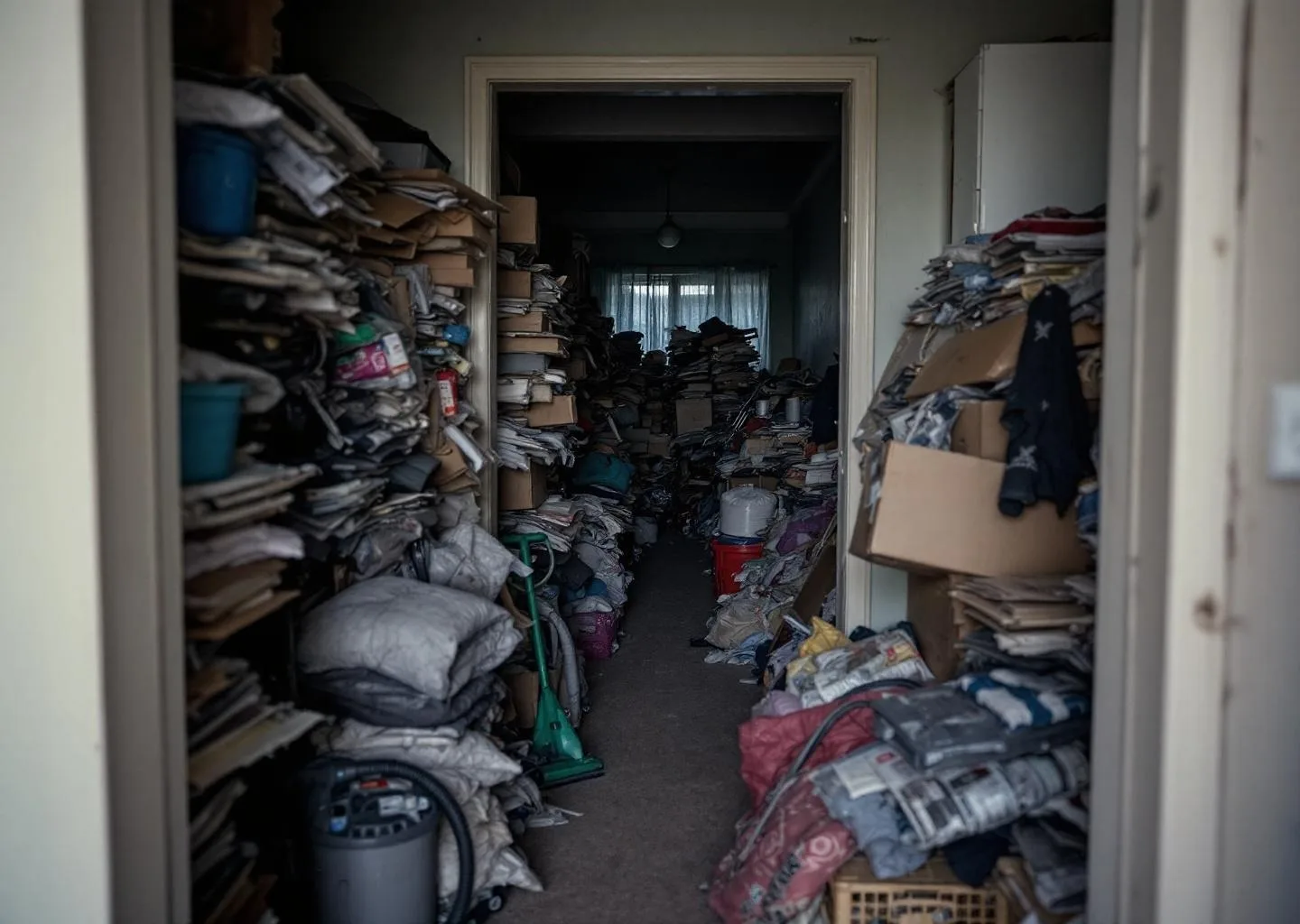 Equipo profesional con protección realizando limpieza por síndrome de Diógenes en vivienda de La Aldea de San Nicolás