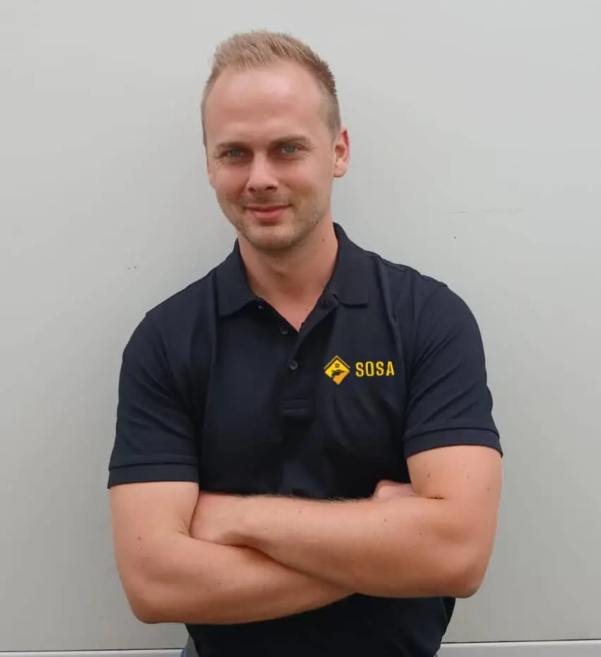 Marius Baumfalk, propietario de SOSA Reformas, en su oficina en Las Palmas de Gran Canaria