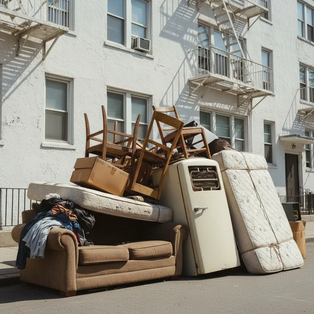 Muebles y enseres esperando recogida profesional en Gran Canaria