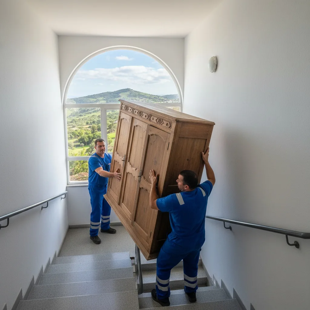 Equipo de Sosa retirando muebles y enseres sueltos durante recogida profesional en Valsequillo, Gran Canaria
