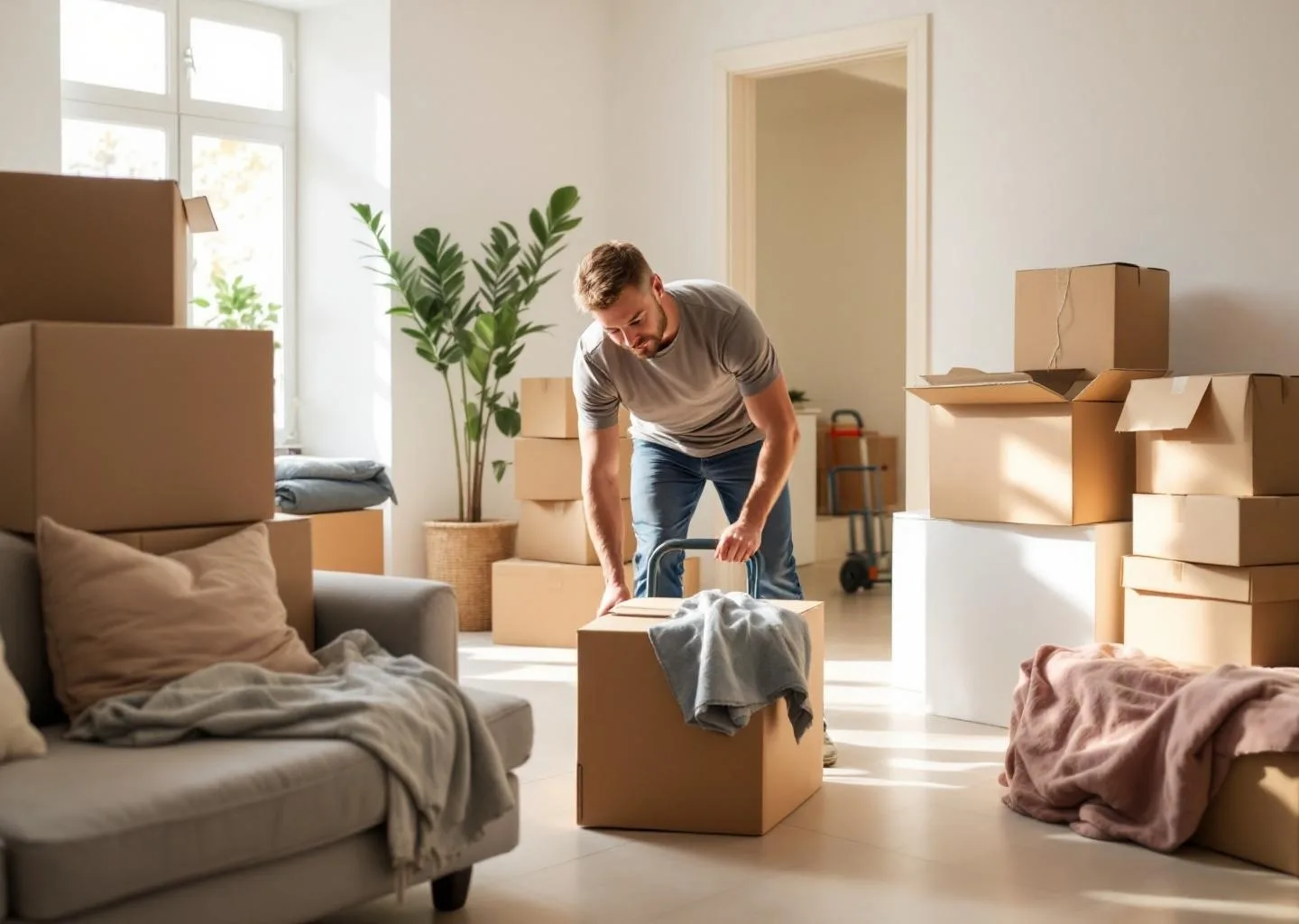 Interior de vivienda durante servicio profesional de vaciado de pisos en Firgas, Gran Canaria
