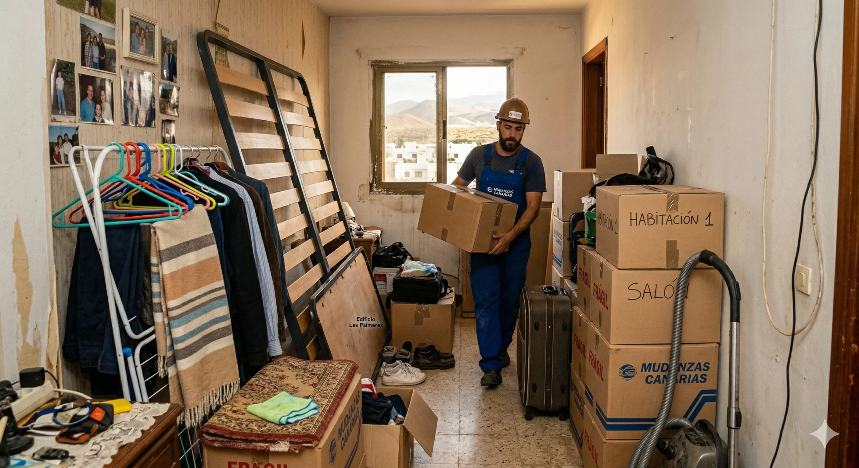Interior de un piso con muebles durante servicio de vaciado profesional en Santa Lucía de Tirajana, Gran Canaria