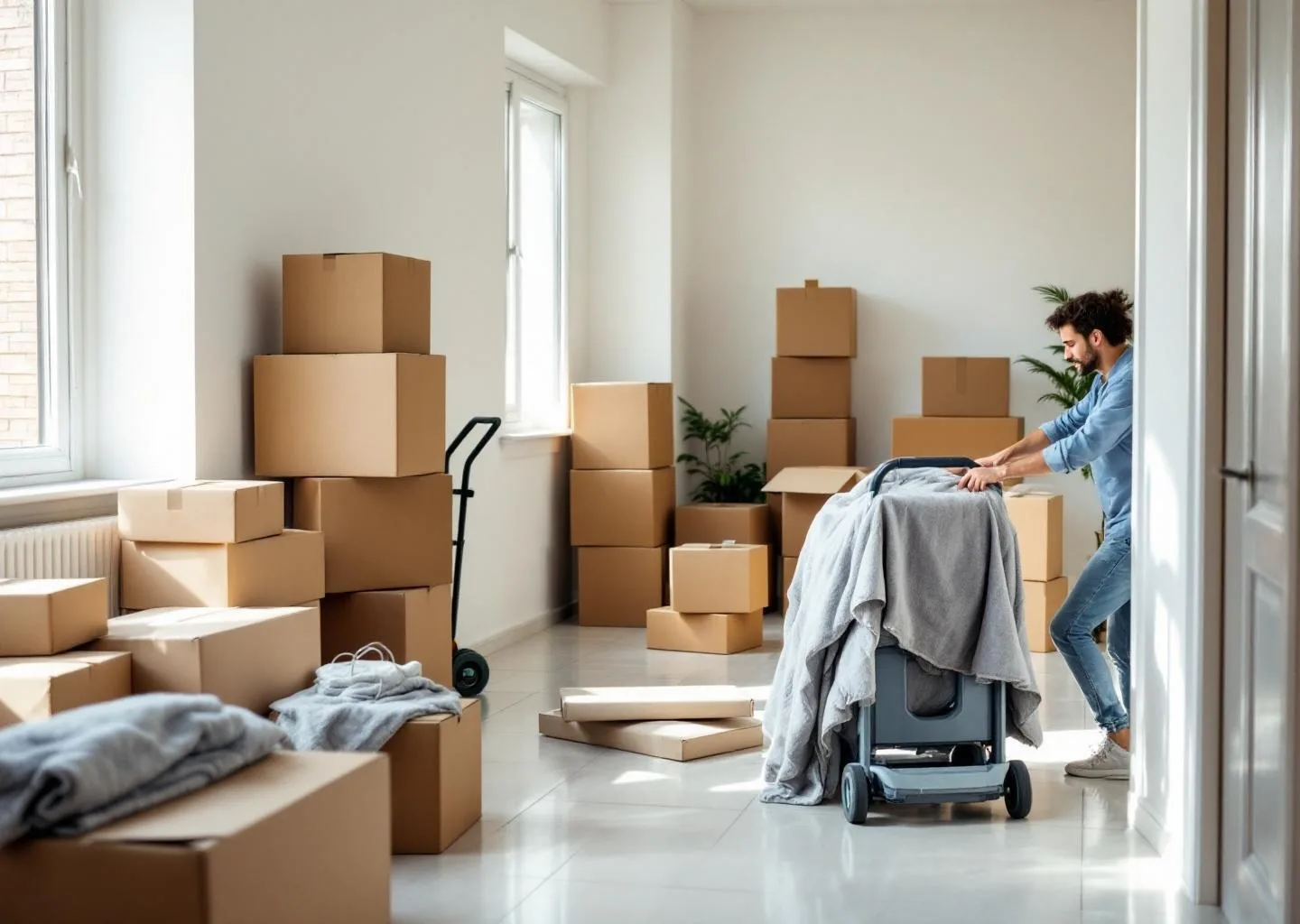 Interior de vivienda durante servicio profesional de vaciado de pisos en Valleseco, Gran Canaria